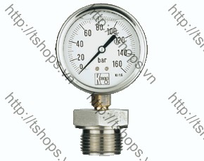 All Stainless Steel Bourbon Tube Pressure Gauge with Mambrane Diaphragm MAN-RD...DRM-600
