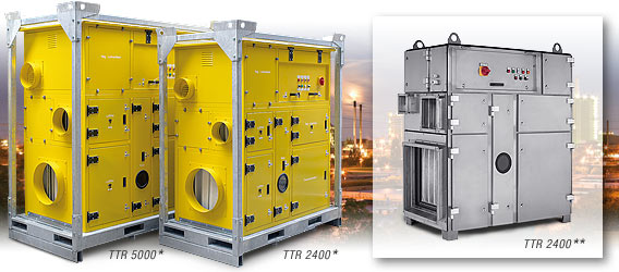 Adsorption drying units in the TTR series