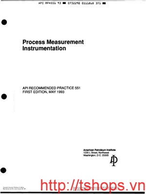 Process Measurement Instrumentation API RP551				 